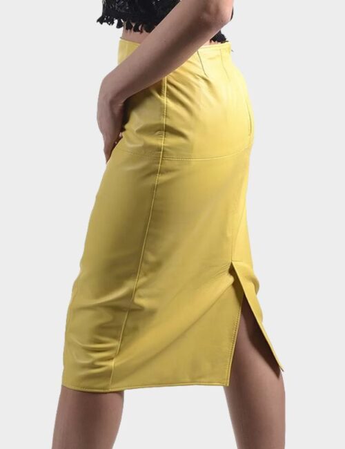 Yellow Leather Skirt Archives - Leather Skirt Shop