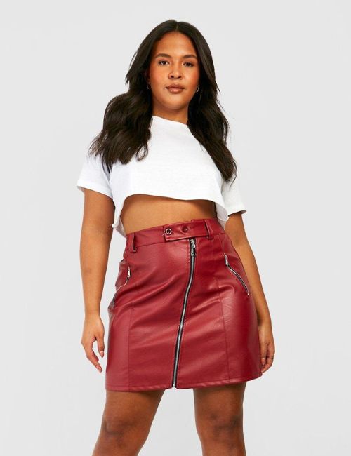 Premium Pro Leather Mini Leather Skirt